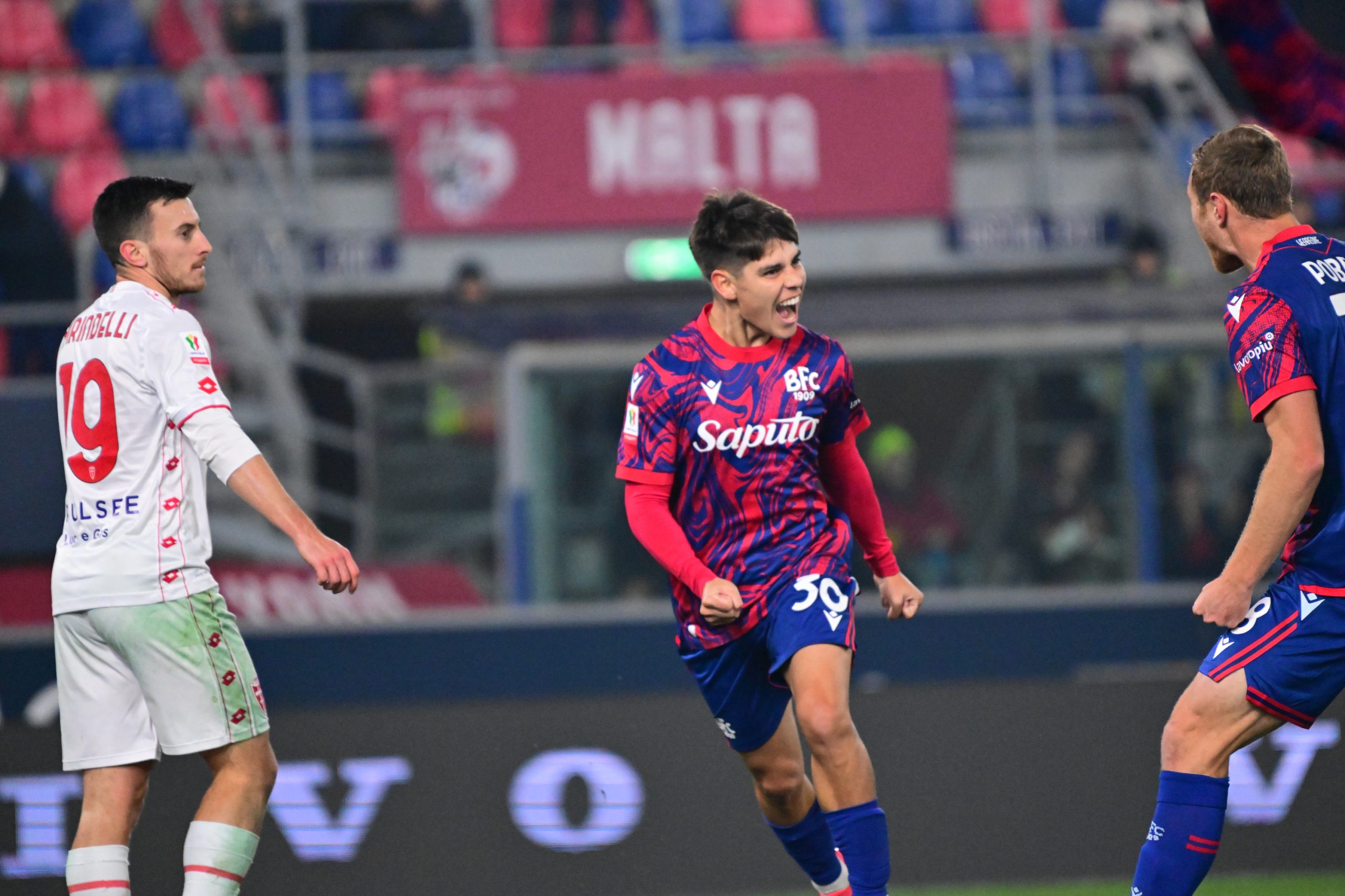 Benjamin Dominguez in Bologna-Monza di Coppa Italia (©Bologna FC 1909)