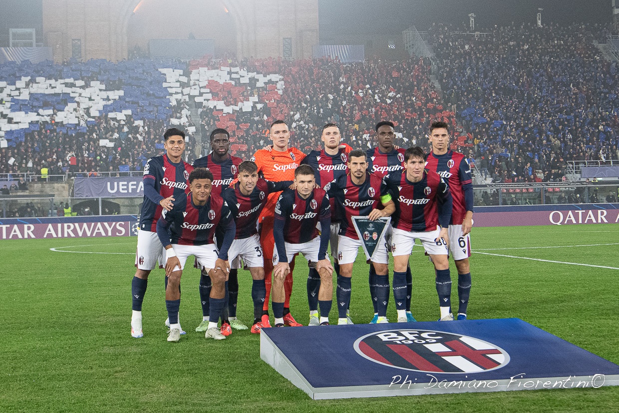 La formazione rossoblù in Bologna-Monaco di Champions League 2024/25