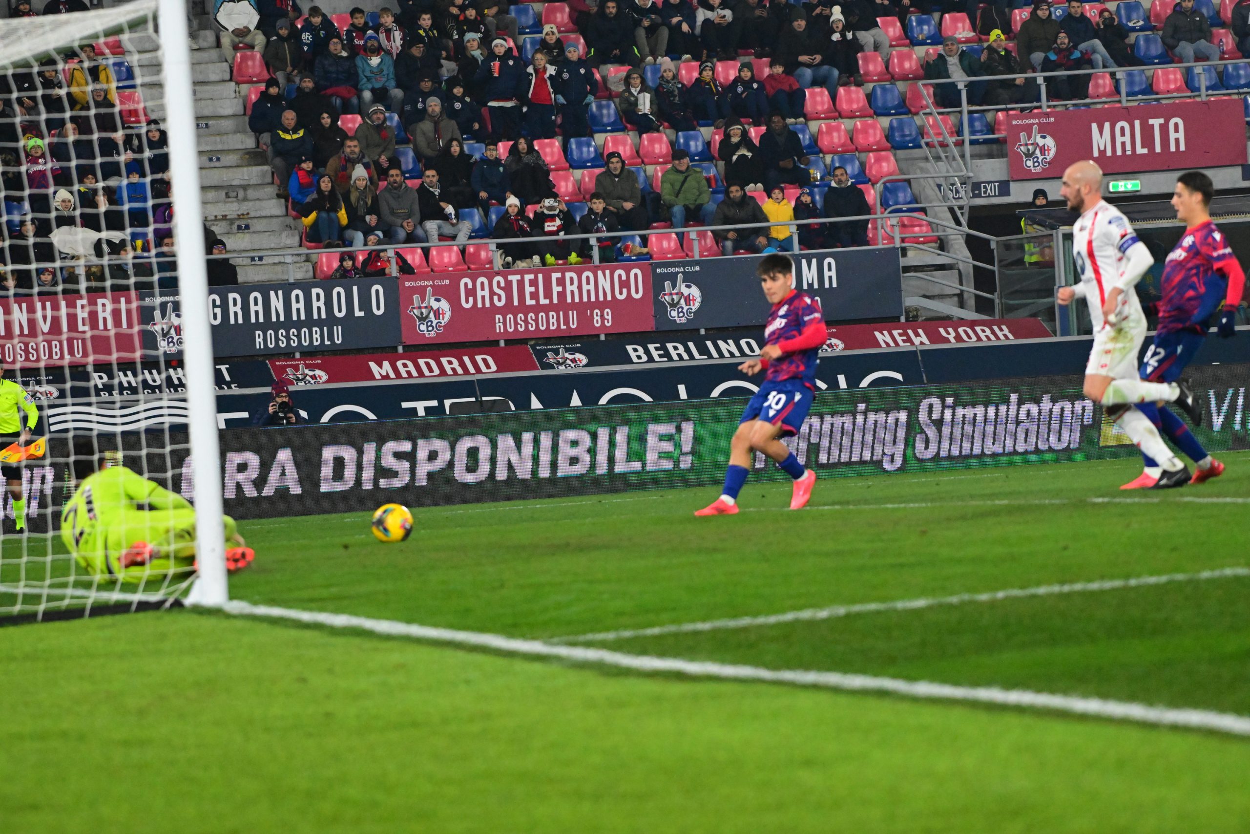 Benjamin Dominguez, autore del terzo gol in Bologna-Monza