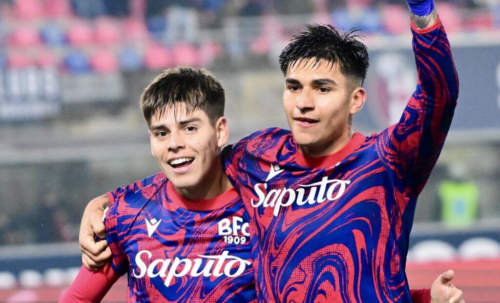 Santiago Castro e Benjamin Dominguez - Coppa Italia (© Bologna FC 1909)