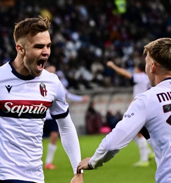 Thijs Dallinga e Juan Miranda in Torino - Bologna (© Bologna FC 1909)