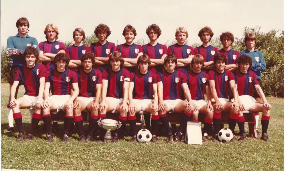 Marco Macina e Roberto Mancini vincono lo Scudetto Allievi nell'anno 1981/82 con il Bologna (©Bologna FC 1909)