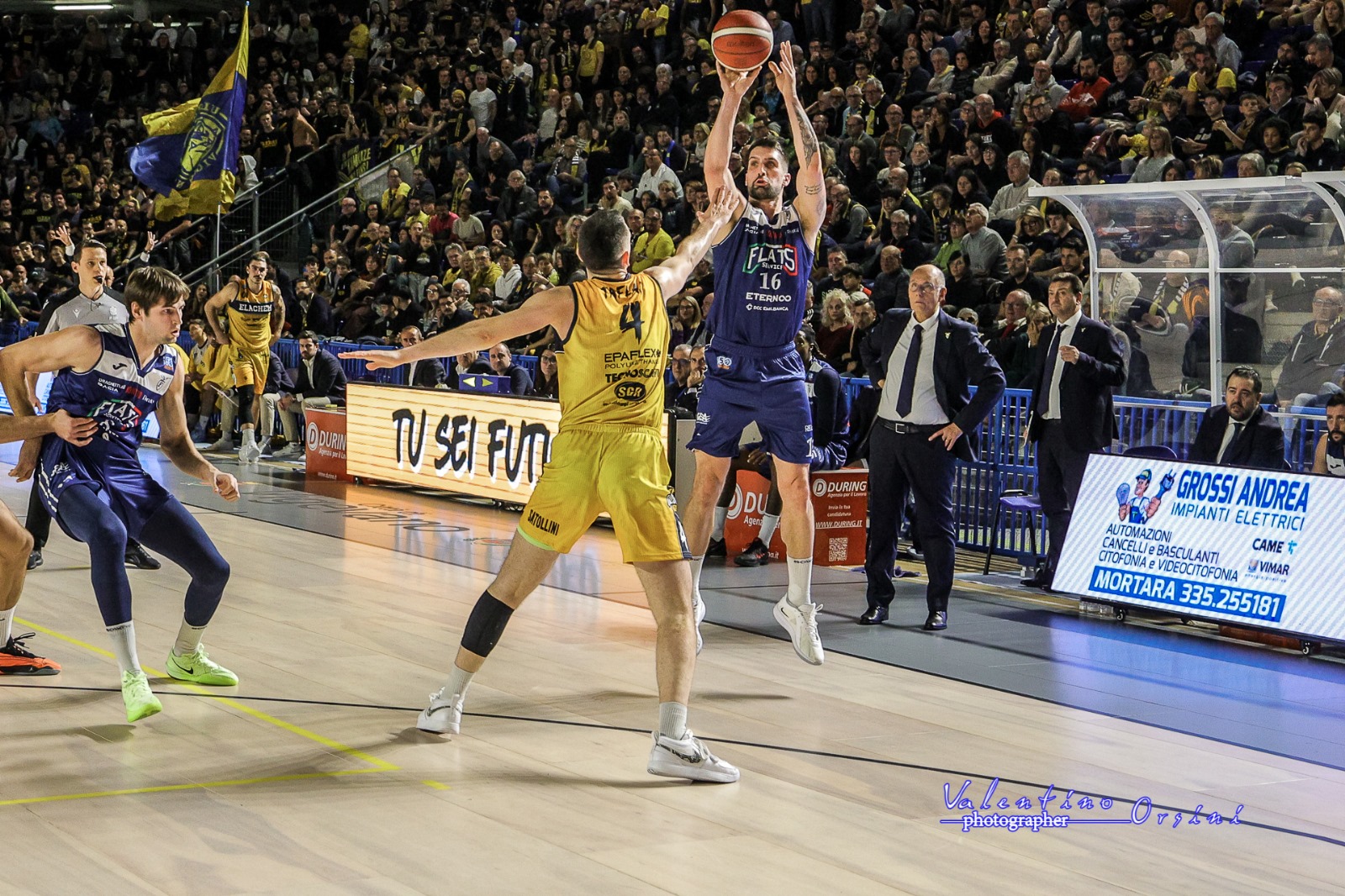 Fabio Mian durante Vigevano-Fortitudo crediti Valentino Orsini