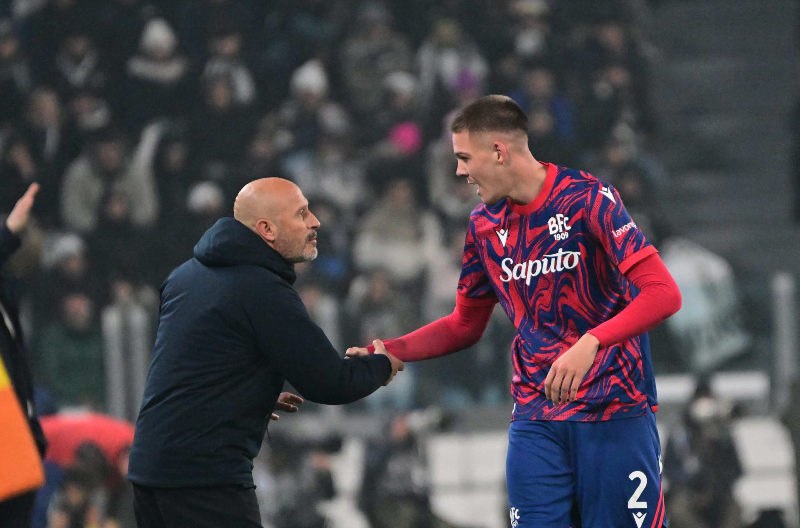 Vincenzo Italiano ed Emil Holm (© Bologna FC 1909)