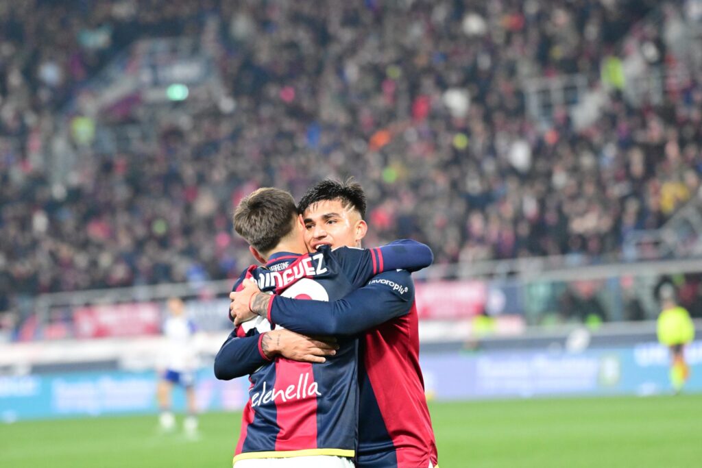 Santiago Castro e Benjamin Dominguez (© Bologna FC 1909)