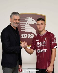 Antonio Raimondo e il DS della Salernitana Marco Valentini