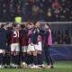 La squadra esulta al gol di Dallinga contro il Borussia Dortmund