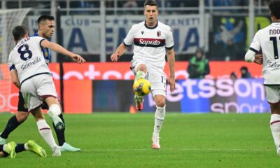 Nicolò Casale post Inter-Bologna 2-2 (© Bologna FC 1909)