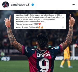 Il post di Santiago Castro (©Instagram: @santiicastro21)