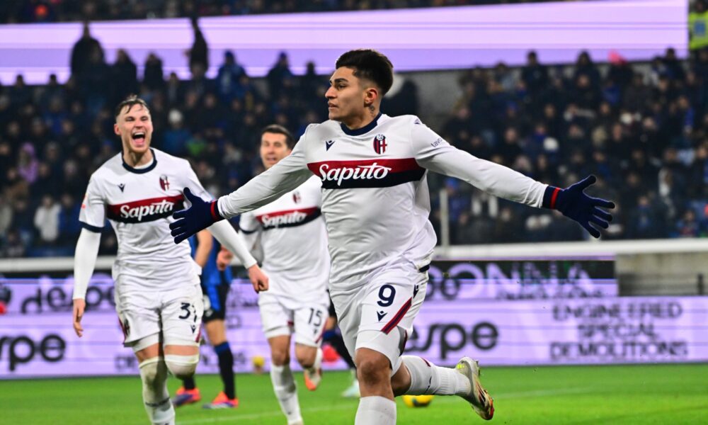 L'esultanza di Castro dopo il goal contro l'Atalanta (© Bologna FC 1909)